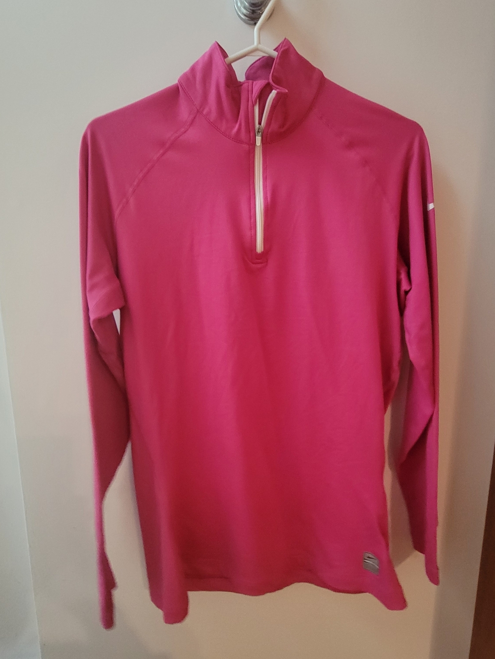 Nike Pro Women's Hot Pink Long-Sleeve with Half-Zip